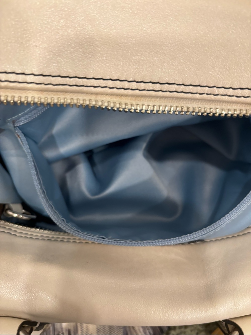 Coach Madison Op Art kat Sabrina Satchel Signature Tote Monogram Canvas Silver - Picture 8 of 10